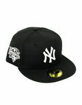NEW YORK YANKEES (BLACK) (2000 WORLDSERIES) NEW ERA 59FIFTY FITTED (PINK UNDER VISOR)