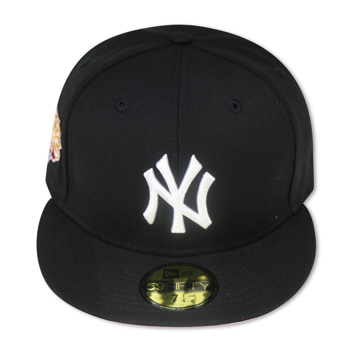 NEW YORK YANKEES (BLACK) "2009 WORLDSERIES" NEW ERA 59FIFTY FITTED (PINK BOTTOM)