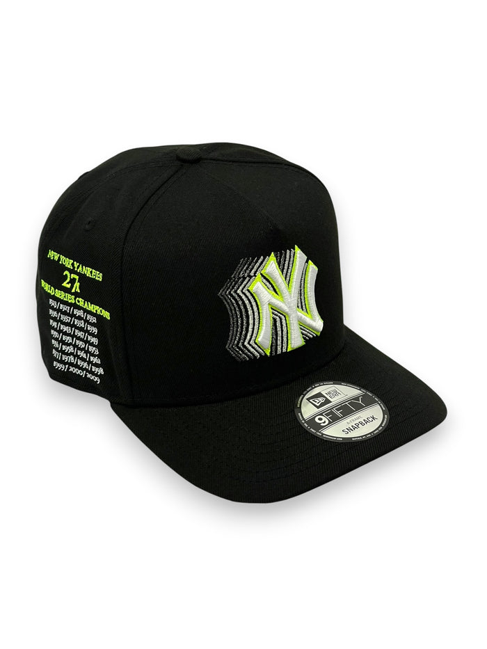NEW YORK YANKEES (BLACK/VOLT) (27X CHAMPS) "9FIFTY AFRAME" NEW ERA SNAPBACK