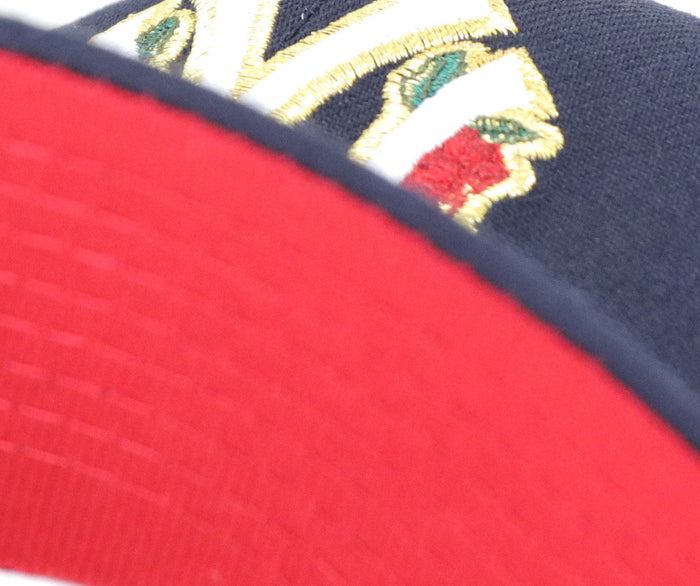 NEW YORK YANKEES (NAVY) "ROSE-LOGO" NEW ERA 59FIFTY FITTED (RED BOTTOM)