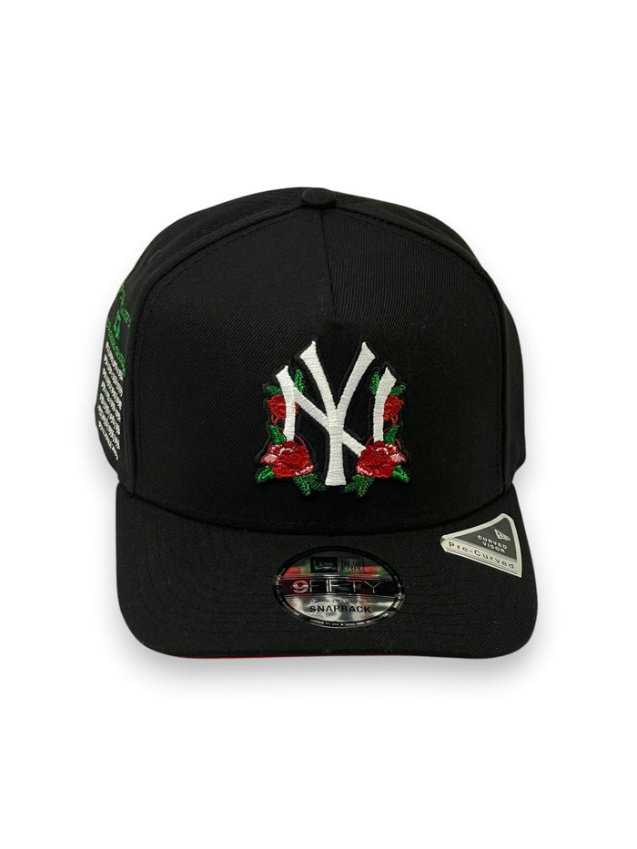 NEW YORK YANKEES (ROSES)(BLK) (27X CHAMPS) "9FIFTY AFRAME" NEW ERA SNAPBACK