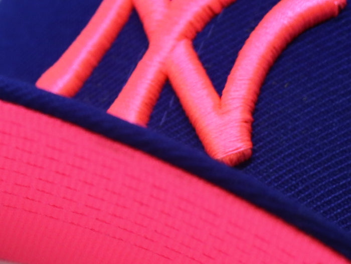 NEW YORK YANKEES (ROYAL) "100TH ANNIVERSARY" NEW ERA 59FIFTY FITTED (HOT PINK BOTTOM)