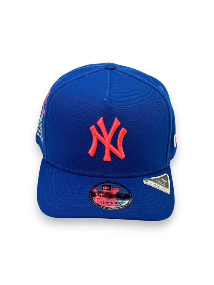 NEW YORK YANKEES (ROYAL/PINK) (27X CHAMPS) "9FIFTY AFRAME" NEW ERA SNAPBACK