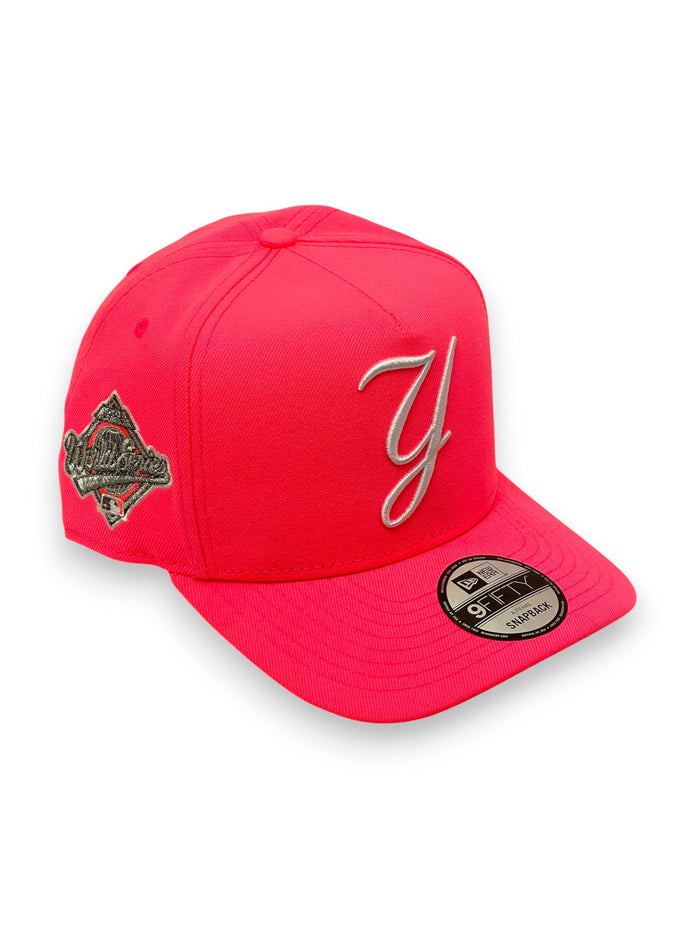 NEW YORK YANKEES (Y LOGO) (HOT PINK) (1996 WS) "9FIFTY AFRAME" NEW ERA SNAPBACK