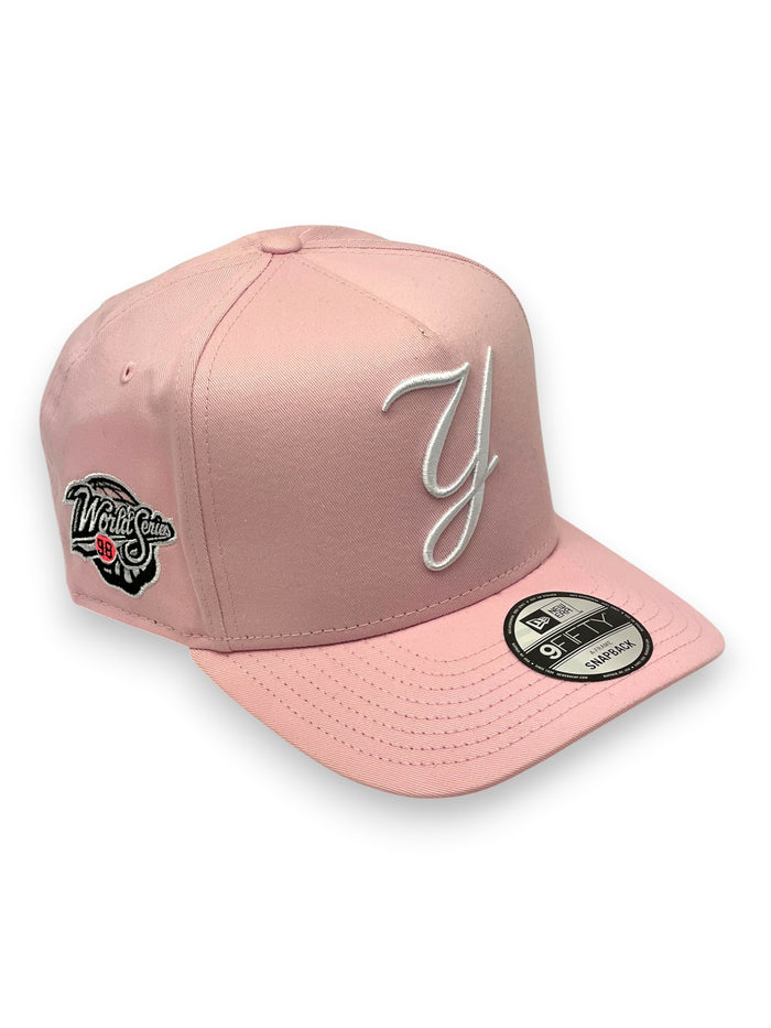 NEW YORK YANKEES (Y LOGO) (PINK) (1998 WS) "9FIFTY AFRAME" NEW ERA SNAPBACK