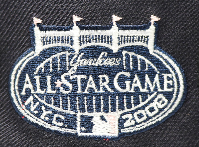 NEWYORK YANKEES (NAVY) (LOVE OF THE GAME) (2008 ALLSTARGAME) NEW ERA 59FIFTY FITTED (PINK UNDER VISOR)
