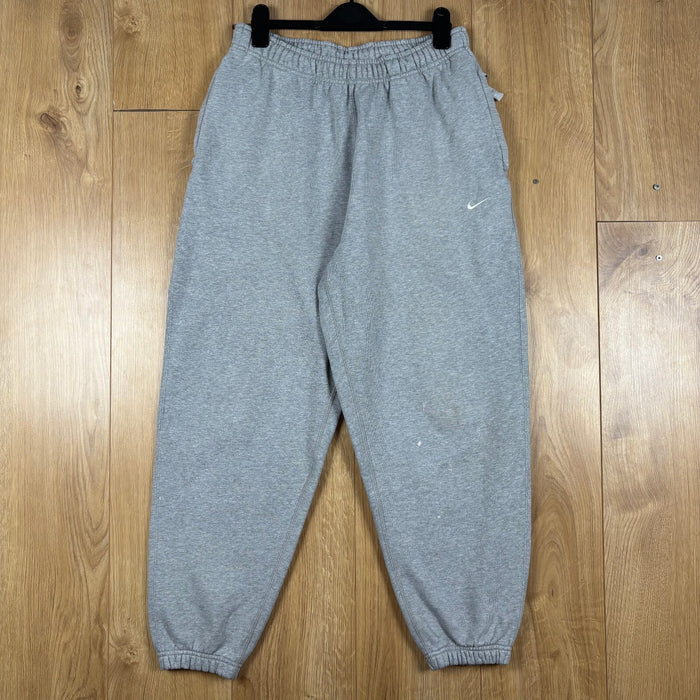 Nike NRG Premium Essentials Mini Swoosh Grey Fleece Joggers Sweatpants Size M