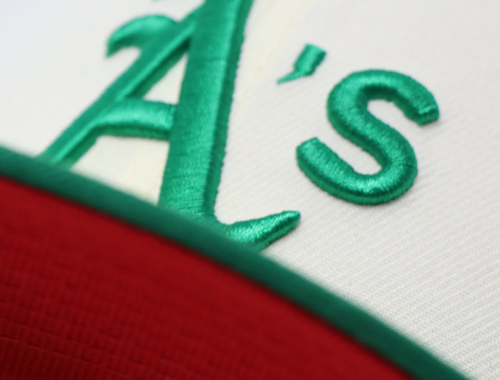 OAKLAND ATHLETICS (40TH ANNIVERSARY) NEW ERA 59FIFTY FITTED (RED UNDER VISOR) (S)