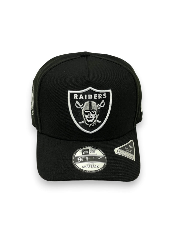 OAKLAND RAIDERS (BLACK) (60TH ANNIVERSARY) "9FIFTY AFRAME" NEW ERA SNAPBACK