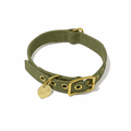 Olive Cotton Canvas Cat & Dog CollarDog CollarsFound My AnimalXS