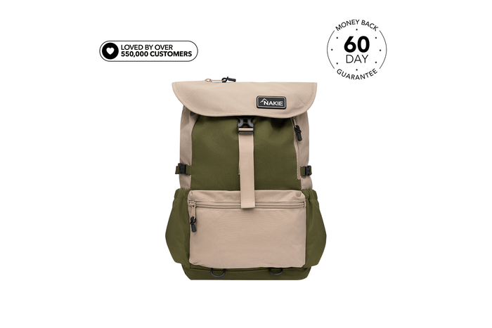 Olive Green - Recycled Travel Backpack
