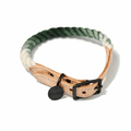 Olive Ombre Cotton Rope Cat & Dog Collar – Matte Black HardwareDog CollarsFound My AnimalXS