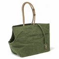 Olive Waxed Cotton Canvas Dog CarrierDog TotesFound My Animal