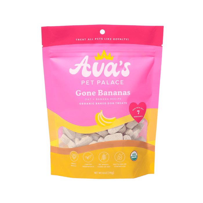 Organic Baked Dog Treats - Gone BananasDog TreatsFound My Animal