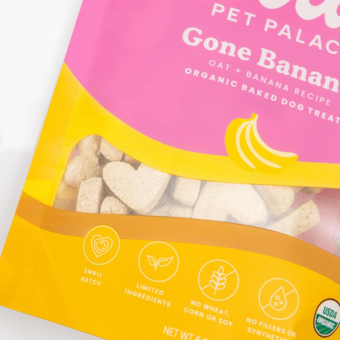Organic Baked Dog Treats - Gone BananasDog TreatsFound My Animal