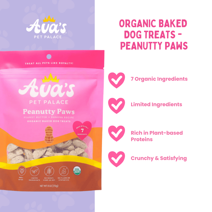 Organic Baked Dog Treats - Peanutty PawsDog TreatsFound My Animal