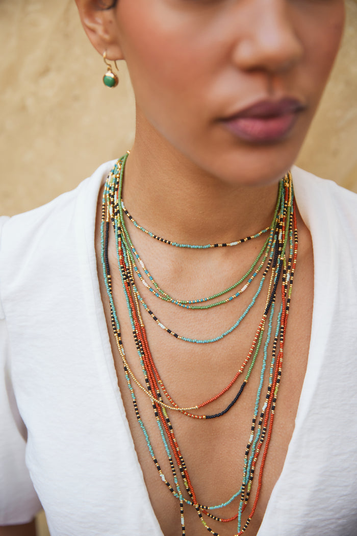 Pasi Beaded Necklace - 22”