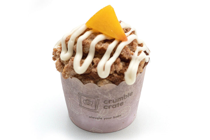 Peaches and Cream Muffins by Crumble Crate