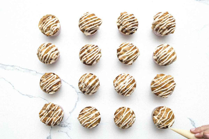 Peaches and Cream Muffins by Crumble Crate