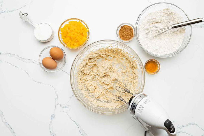 Peaches and Cream Muffins by Crumble Crate