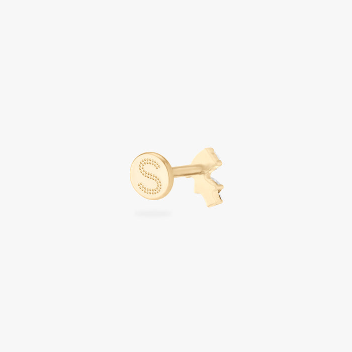 gold flatback with pear cz stones in a cluster setting color:null|gold/clear