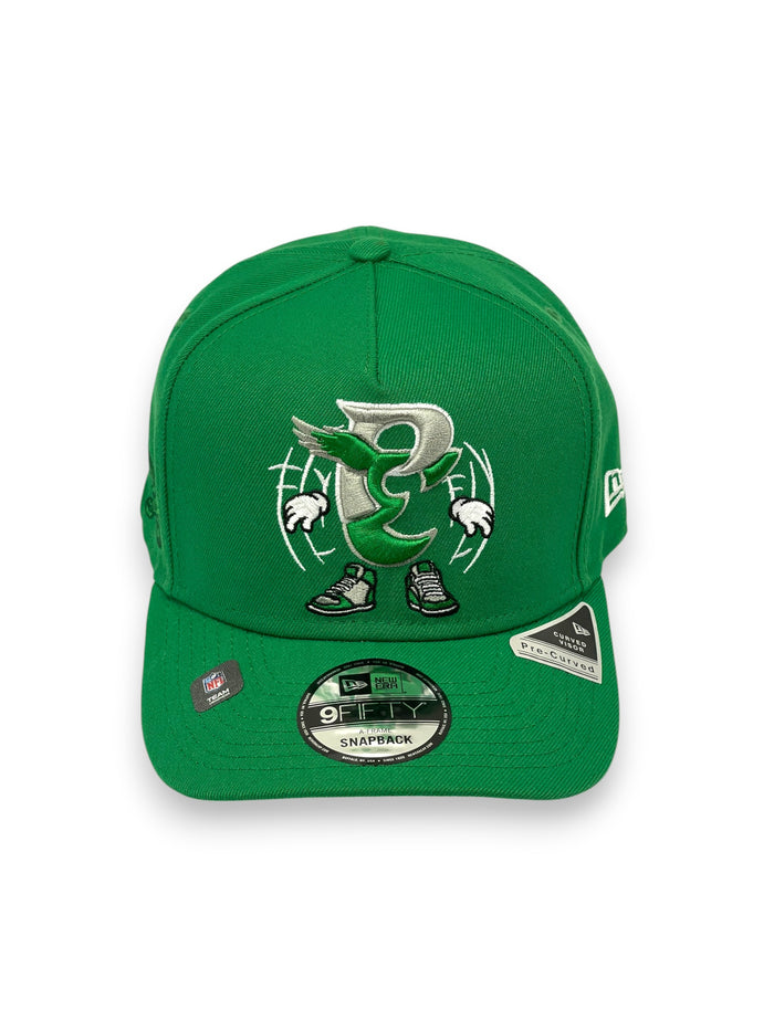 PHILADELPHIA EAGLES CARTOON LOGO (GREEN) A-FRAME NEW ERA 9FIFTY SNAPBACK