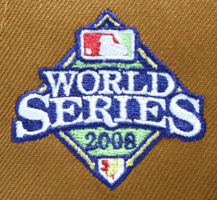 PHILADELPHIA PHILLIES "2008 WORLD SERIES"NEW ERA 59FIFTY FITTED (GOLD UNDER VISOR)