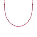 Pink Tourmaline Beaded Necklace - 15-17"