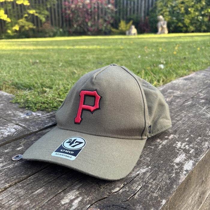 pittsburgh pirates olive green 47 mvp cap adjustable baseball hat
