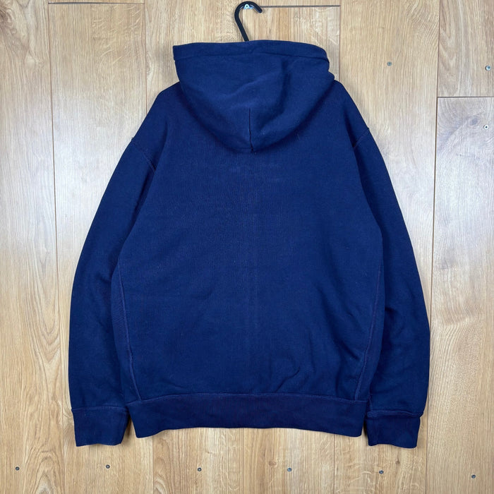 Polo Ralph Lauren Full Zip Hoodie Navy Yellow Pony Logo Mens Large Fleece
