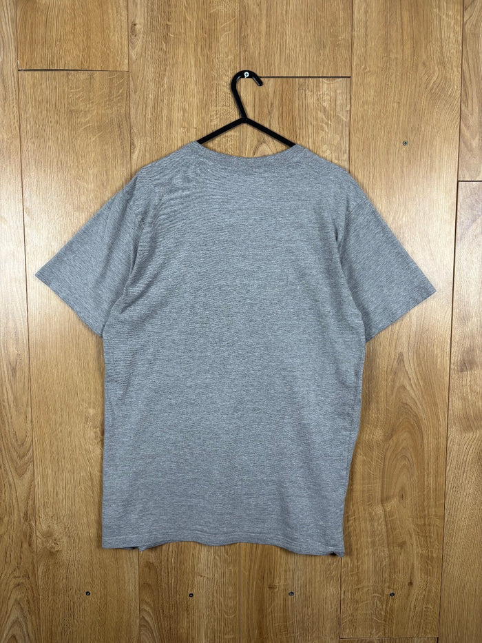 Polo Ralph Lauren Grey Marl T-Shirt Burgundy Pony Logo 100% Cotton