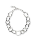 Porto Chain in Silver. Large link silver necklace with adjustable closure.