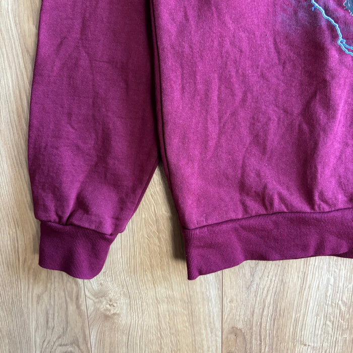 Primitive Skateboarding Cowboy Graphic Sweatshirt Burgundy Crewneck Size XL