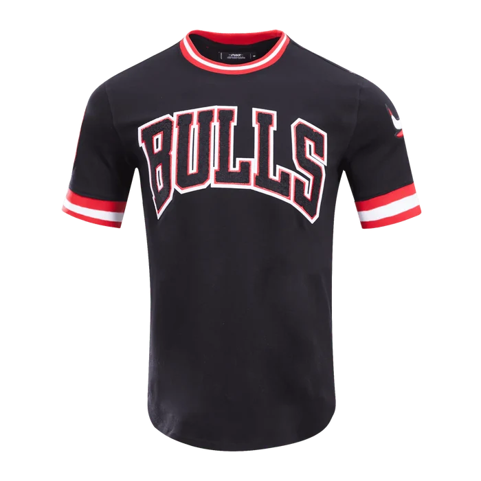 PRO STANDARD CHICAGO BULLS (BLACK) CLASSIC CHENILLE STRIPE TEE