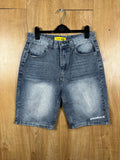 Protect Ldn Denim Jorts Blue Embroidered Baggy Shorts W28 Y2K