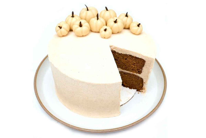 Pumpkin Cake with Maple & Cinnamon Frosting by Crumble Crate