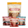 Puppy Packs 'n Snacks Dog Treat Starter Pack | Single-Ingredient Training TreatsDog TreatsFound My AnimalChicken 4oz + 1 Beef & 1 Turkey & 1 Fish Snack Pack