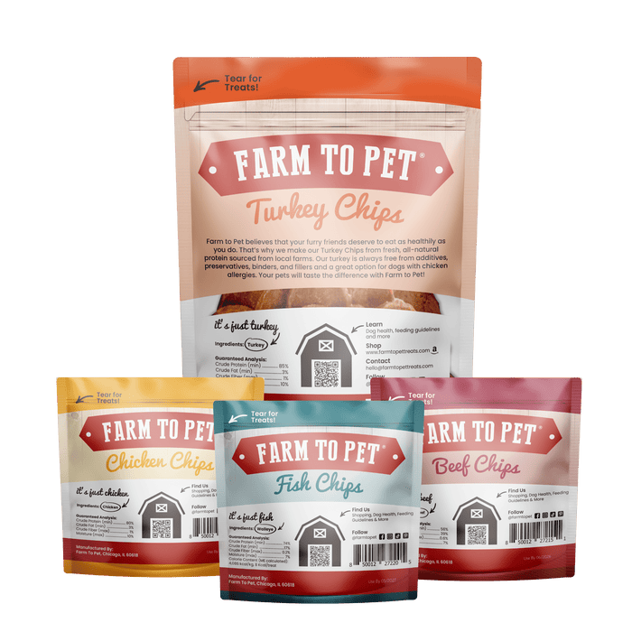 Puppy Packs 'n Snacks Dog Treat Starter Pack | Single-Ingredient Training TreatsDog TreatsFound My AnimalTurkey 4oz + 1 Beef & 1 Chicken & 1 Fish Snack Pack