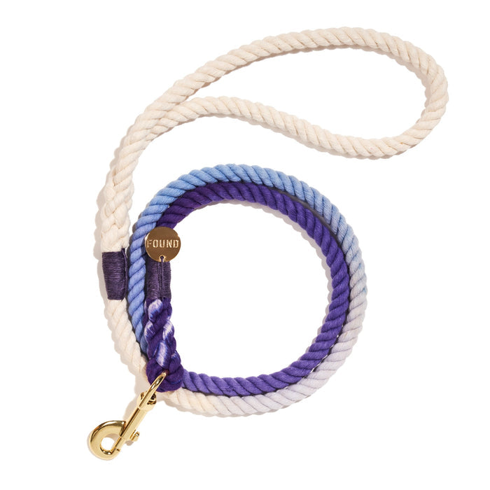 Purple Ombre Cotton Rope Dog Leash, Standard - 5FTStandard 5ft LeadsFound My AnimalMedium