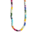 Rainbow Jade Beaded Necklace - 18"