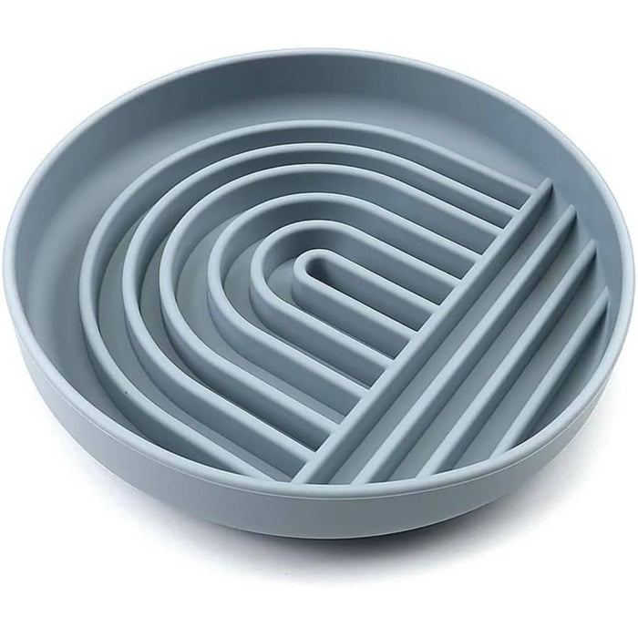 Rainbow Silicone Slow Feeder Lick Mat with Suction blueDog BowlsFound My Animal