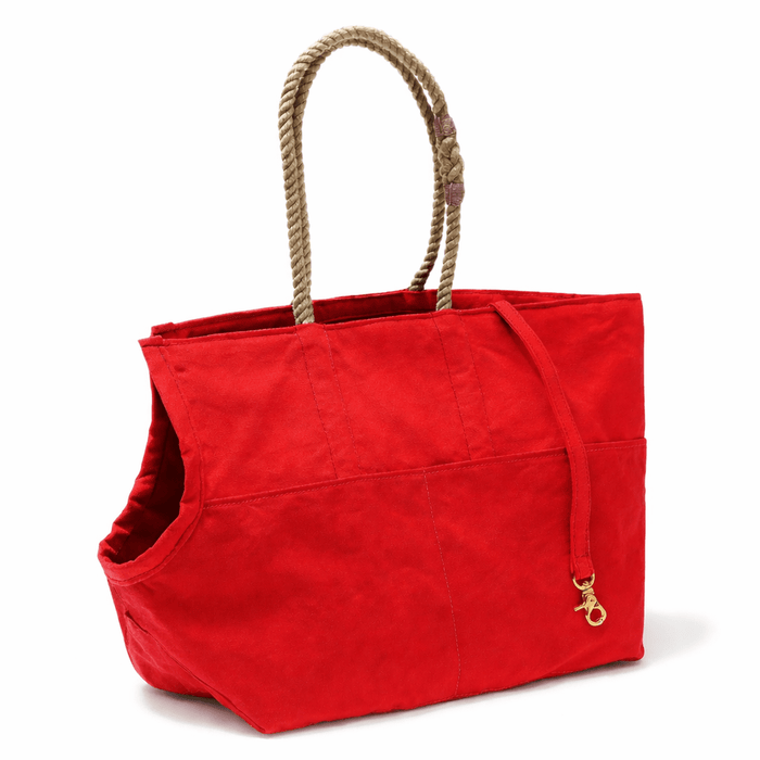 Red Waxed Cotton Canvas Dog CarrierDog TotesFound My Animal