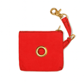 Red Waxed Cotton Canvas Poop Bag PouchPoop Bag PouchesFound My Animal