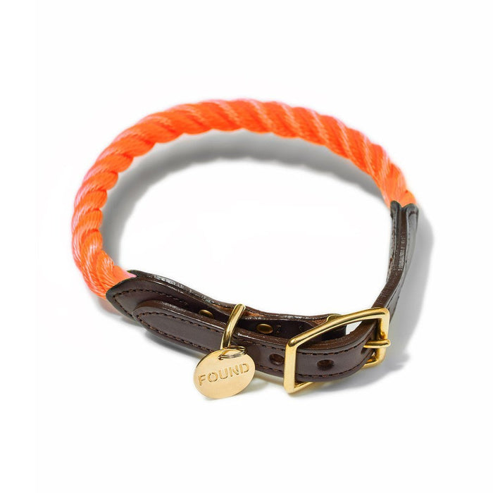 Rescue Orange Rope Cat & Dog CollarDog CollarsFound My AnimalXS