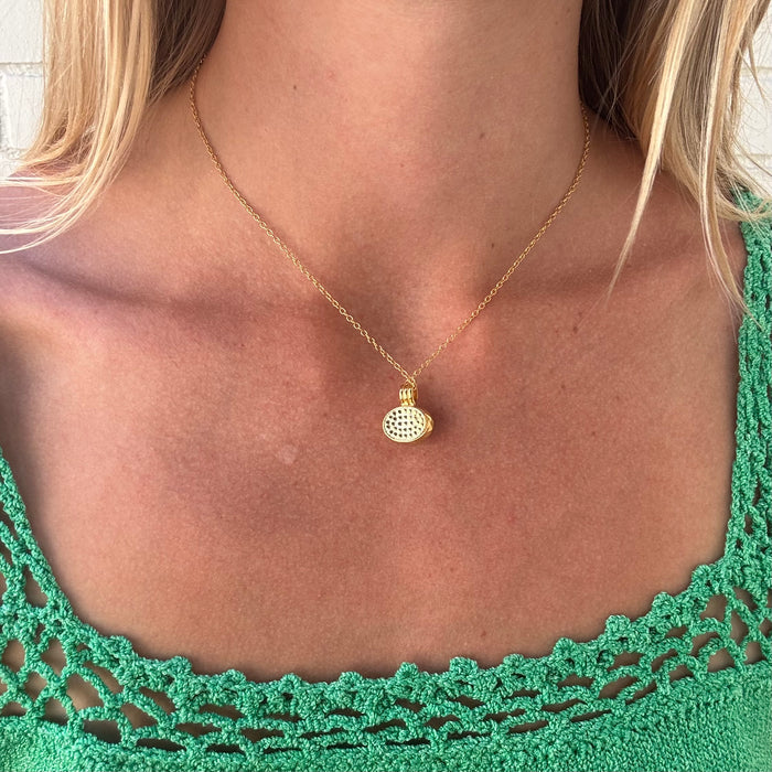 Reversible Labradorite & Dotted Oval Necklace