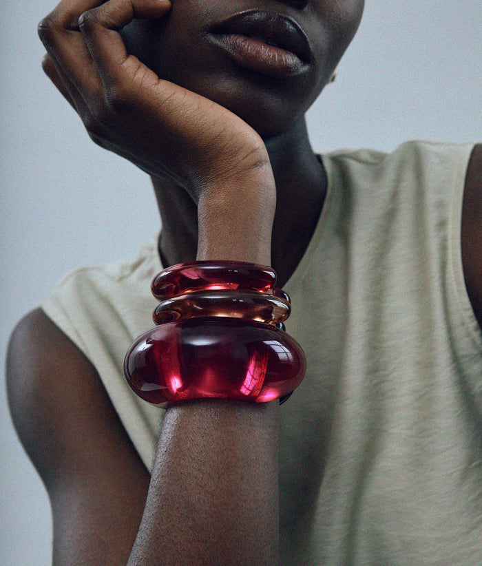 Ridge Cuff in Flamingo