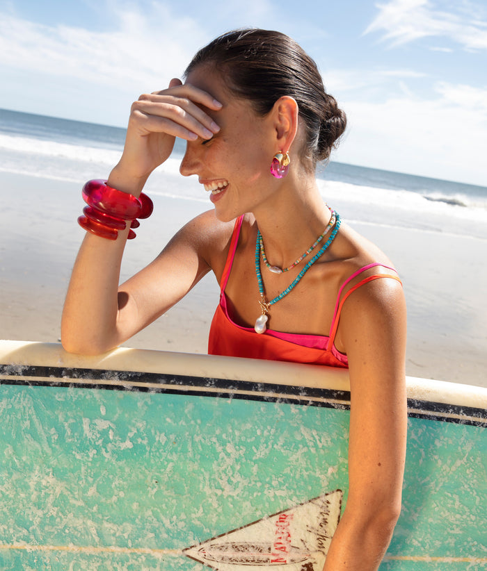 Ridge Cuff in Flamingo