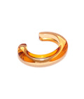 Ridge Cuff in Marigold. Thin domed cuff bracelet in transparent orange-yellow