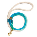Robins Egg Blue Cotton Rope Dog Leash, Standard - 5FTStandard 5ft LeadsFound My AnimalMedium