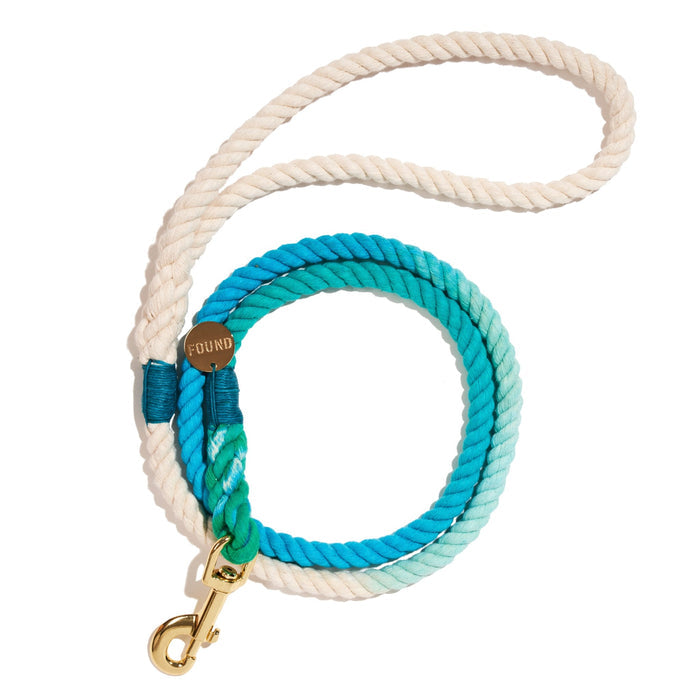 Robins Egg Blue Cotton Rope Dog Leash, Standard - 5FTStandard 5ft LeadsFound My AnimalMedium